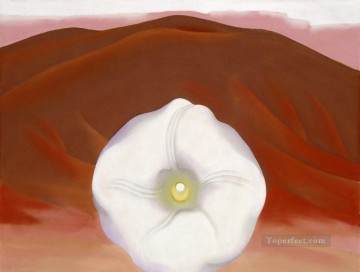 ジョージア・オキーフ Painting - 赤い丘と白い花 ジョージア・オキーフ アメリカのモダニズム 精密主義